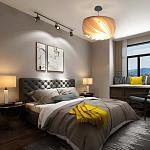 Подвесной светильник с белыми изящными декоративными лепестками Volumetric Petal Lamp варинант исполнения - 6 | Loft Concept в Барнауле