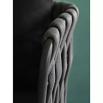 Стул мягкий с декором в виде плетеных лент на спинке и подлокотниках Semicircular Chair Decorated with Ribbons варинант исполнения - 7 | Loft Concept в Барнауле