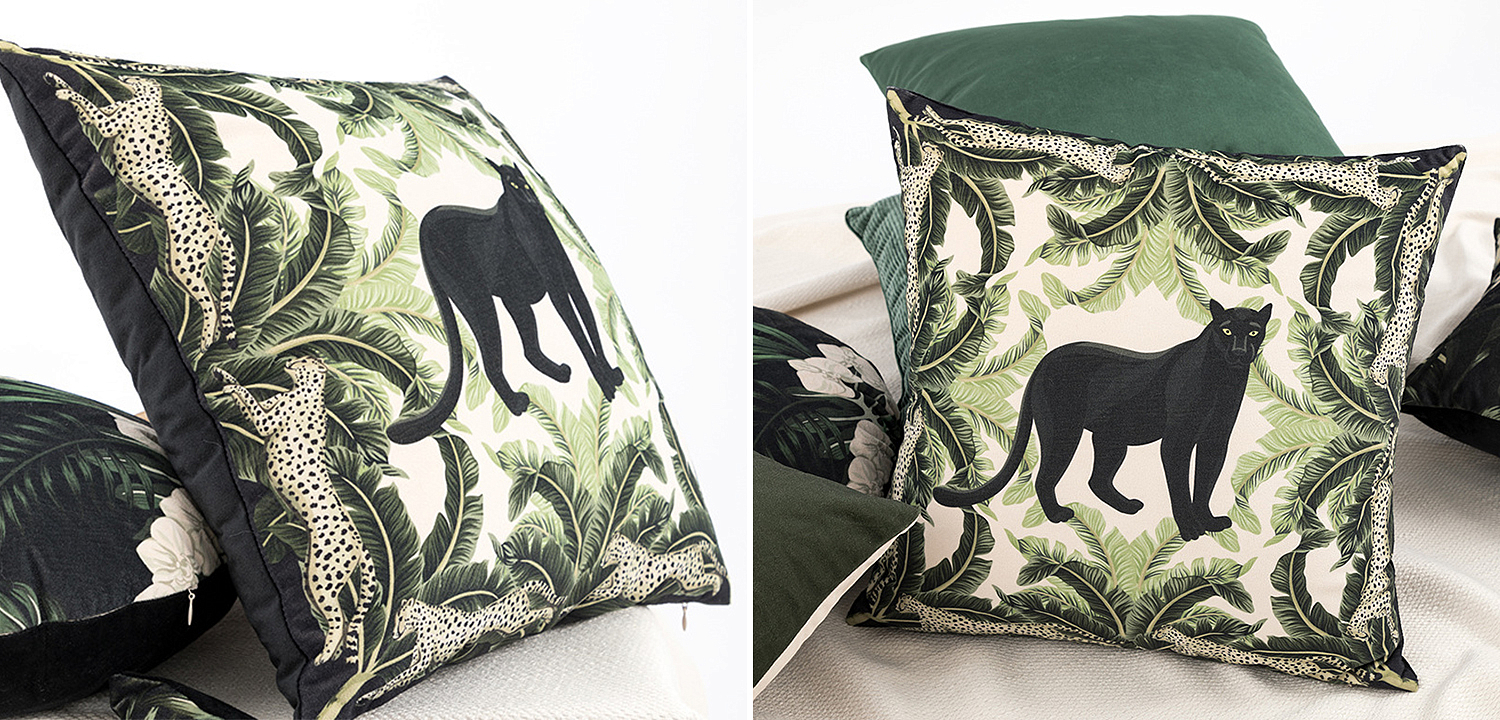 Декоративная подушка Черная Пантера Black Panther Cushion Декоративная подушка Черная Пантера Black Panther Cushion - Loft-Concept в Барнауле