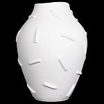Декоративная ваза белая керамическая с абстрактным объемным декором Molecule Collection варинант исполнения - 1 | Loft Concept в Барнауле