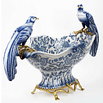 Фарфоровая чаша с птицами Blue and White варинант исполнения - 2 | Loft Concept в Барнауле