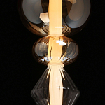 Подвесной светильник с вертикальной композицией из прозрачных и янтарных стеклянных шаров и ромбов Gabriel Scott Luna варинант исполнения - 5 | Loft Concept в Барнауле