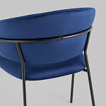 Стул в велюре синего цвета Horizon варинант исполнения - 6 | Loft Concept в Барнауле
