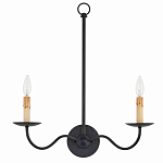 Бра настенное черное с 2-мя лампами Candle Sleeves варинант исполнения - 3 | Loft Concept в Барнауле