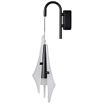 Бра черного цвета с плафоном из рельефного стекла Glass Pod варинант исполнения - 3 | Loft Concept в Барнауле