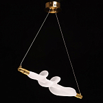 Люстра горизонтальная с волнистым белым плафоном Golden Swirl варинант исполнения - 4 | Loft Concept в Барнауле