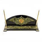 Настольный письменный набор из змеевика с гербом РФ Successful Leader варинант исполнения - 1 | Loft Concept в Барнауле