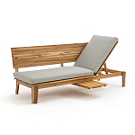 Садовый диван-трансофрмер Kate серый варинант исполнения - 7 | Loft Concept в Барнауле