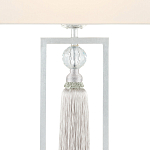 Настольная лампа с прямоугольным тканевым абажуром на белом мраморном основании Silver Threads варинант исполнения - 1 | Loft Concept в Барнауле