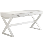 Письменный стол белый с 3-мя ящиками и крестообразным основанием Ymercte варинант исполнения - 1 | Loft Concept в Барнауле