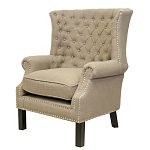 Кресло Charlie Armchair brown flax варинант исполнения - 3 | Loft Concept в Барнауле