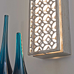 Бра прямоугольное в серебрянном цвете с ажурной решеткой Feiss варинант исполнения - 6 | Loft Concept в Барнауле