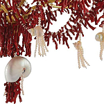 Люстра с декором в виде кораллов и ракушек Corals and Shells Chandelier Red варинант исполнения - 2 | Loft Concept в Барнауле