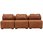 Кожаное модульное кресло коричневое без подлокотников с подушкой Coul Leather Modular Armchair варинант исполнения - 4 | Loft Concept в Барнауле