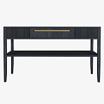 Дизайнерская Консоль с полкой и ящиком Primo Черный дуб варинант исполнения - 7 | Loft Concept в Барнауле