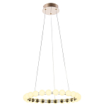 Люстра светодиодная кольцевая с круглыми плафонами белого цвета PEARLS Suspension 48 варинант исполнения - 4 | Loft Concept в Барнауле
