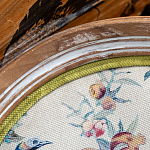 Барный стул из массива бука с изображением птиц и цветов  Beige Green Chinoiserie Garden Chair варинант исполнения - 3 | Loft Concept в Барнауле