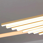 Люстра в виде распахнутых крыльев из тонких металлических планок Flight of Freedom варинант исполнения - 7 | Loft Concept в Барнауле