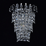 Бра настенное цвета хром с прозрачными квадратными хрустальными подвесками Crystal Regena варинант исполнения - 3 | Loft Concept в Барнауле