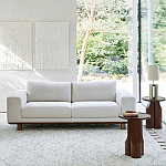 Приставной столик из массива дерева Walnut Triple варинант исполнения - 9 | Loft Concept в Барнауле