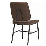 Стул с темно-коричневой обивкой из экокожи Benderson варинант исполнения - 3 | Loft Concept в Барнауле