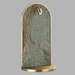 Настенный светильник зеленого цвета с бронзовой рамкой овальной формы с полкой Herbarium  варинант исполнения - 4 | Loft Concept в Барнауле