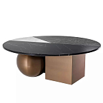 Дизайнерский журнальный стол с круглой столешницей на 3-х геометрических ножках Lehumod варинант исполнения - 5 | Loft Concept в Барнауле