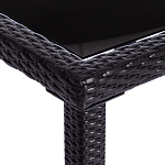 Обеденный комплект из искуственного ротанга Vintara черный варинант исполнения - 9 | Loft Concept в Барнауле