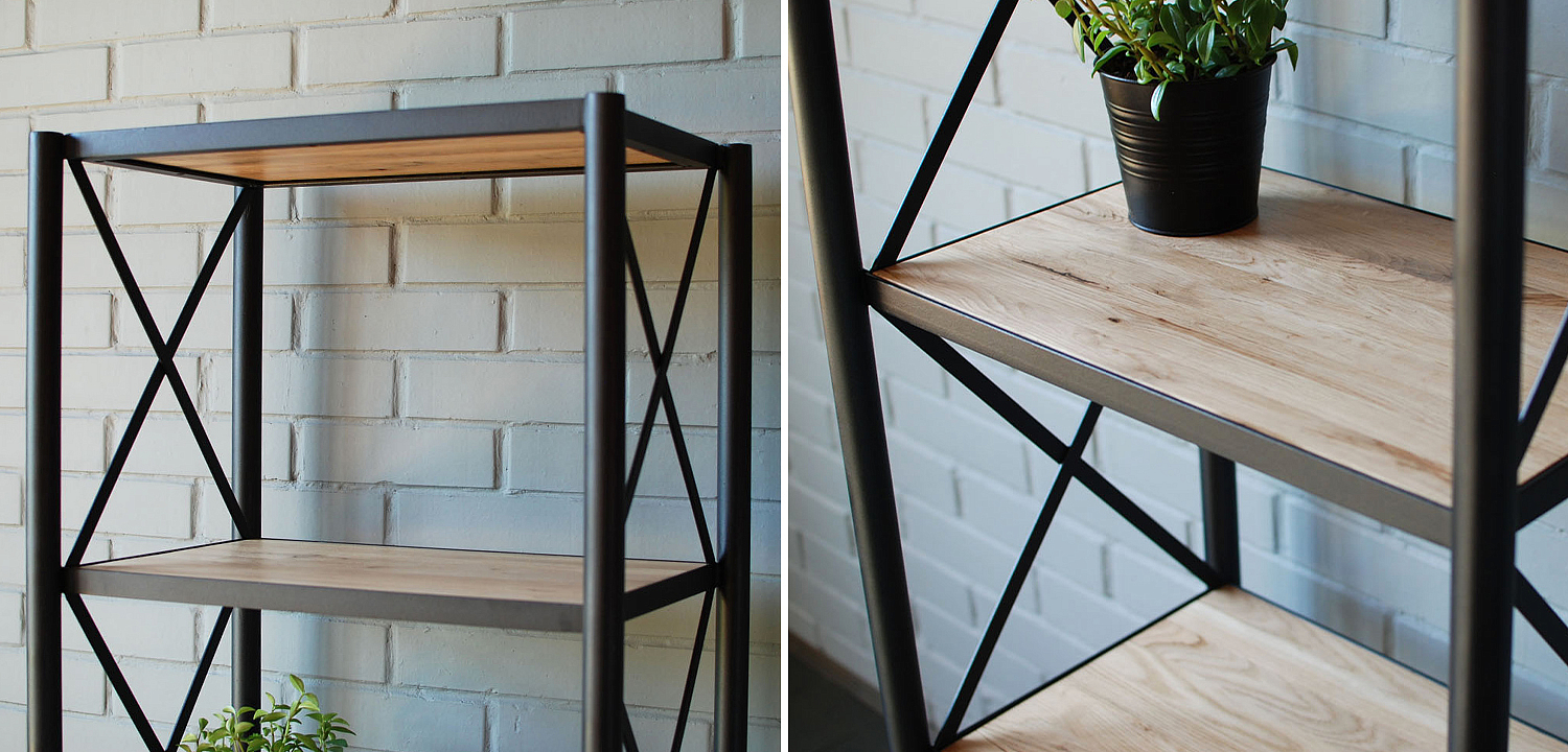 Стеллаж Pheobe Industrial Metal Rust Rack Стеллаж Pheobe Industrial Metal Rust Rack - Loft-Concept в Барнауле