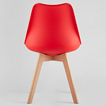 Стул с основой из пластика и мягким сиденьем Arvika Red варинант исполнения - 4 | Loft Concept в Барнауле