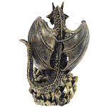 Декоративная статуэтка Дракон и стеклянное яйцо Dragon and Glass Egg Gold Black варинант исполнения - 3 | Loft Concept в Барнауле