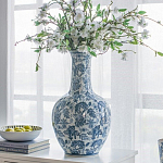Ваза с классическим узором шинуазри синего цвета Blue & White Ornament  варинант исполнения - 4 | Loft Concept в Барнауле