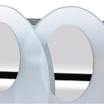 Бра с тремя круглыми матовыми стеклянными дисками и зеркальными вставками Lunaria  варинант исполнения - 2 | Loft Concept в Барнауле