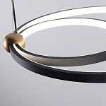 Люстра подвесная светодиодная черный металл Ring Horizontal варинант исполнения - 5 | Loft Concept в Барнауле