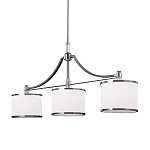 Люстра линейная с 3-мя белыми цилиндрическими плафонами Feiss варинант исполнения - 1 | Loft Concept в Барнауле