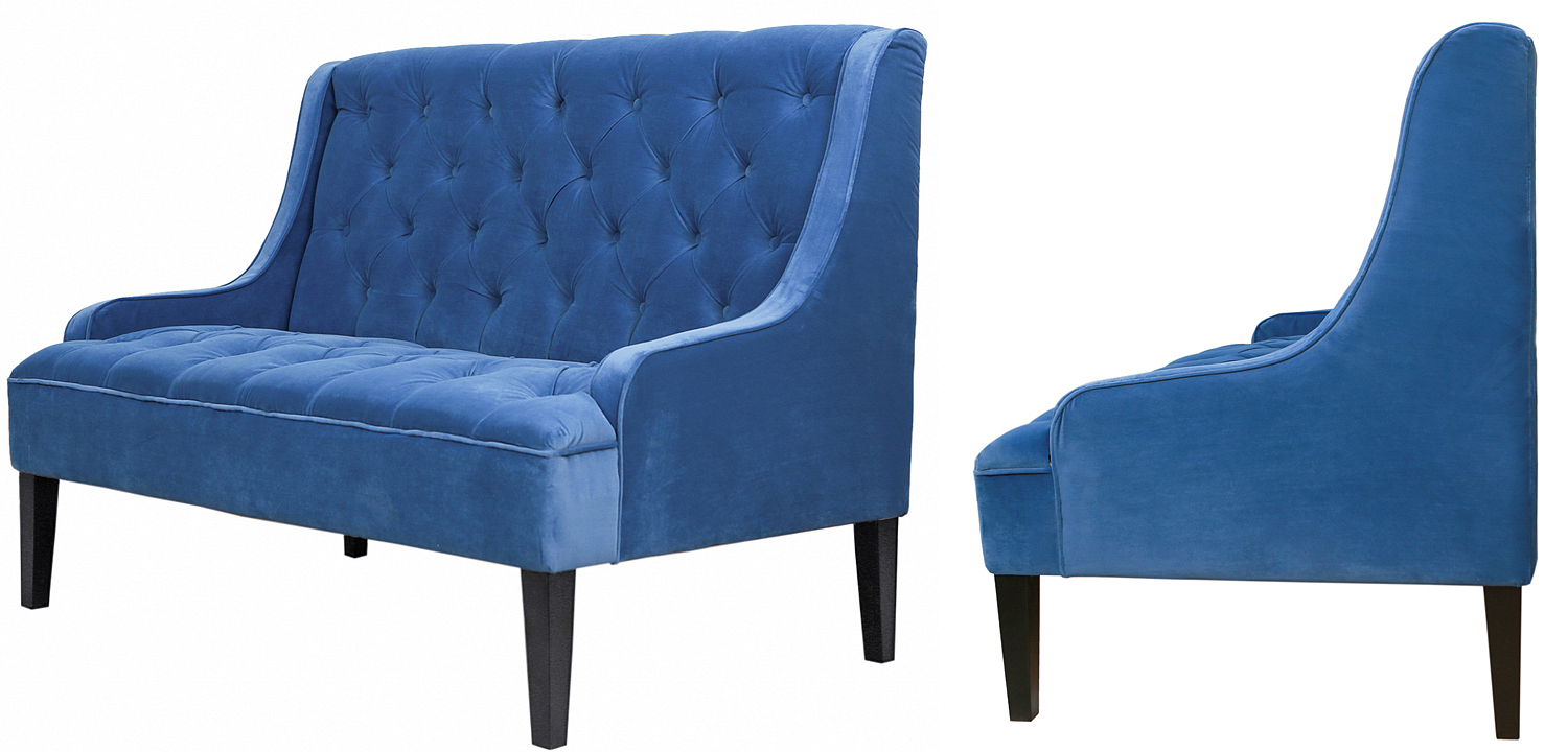 Диван Folket Sofa velour blue Диван Folket Sofa velour blue - Loft-Concept в Барнауле