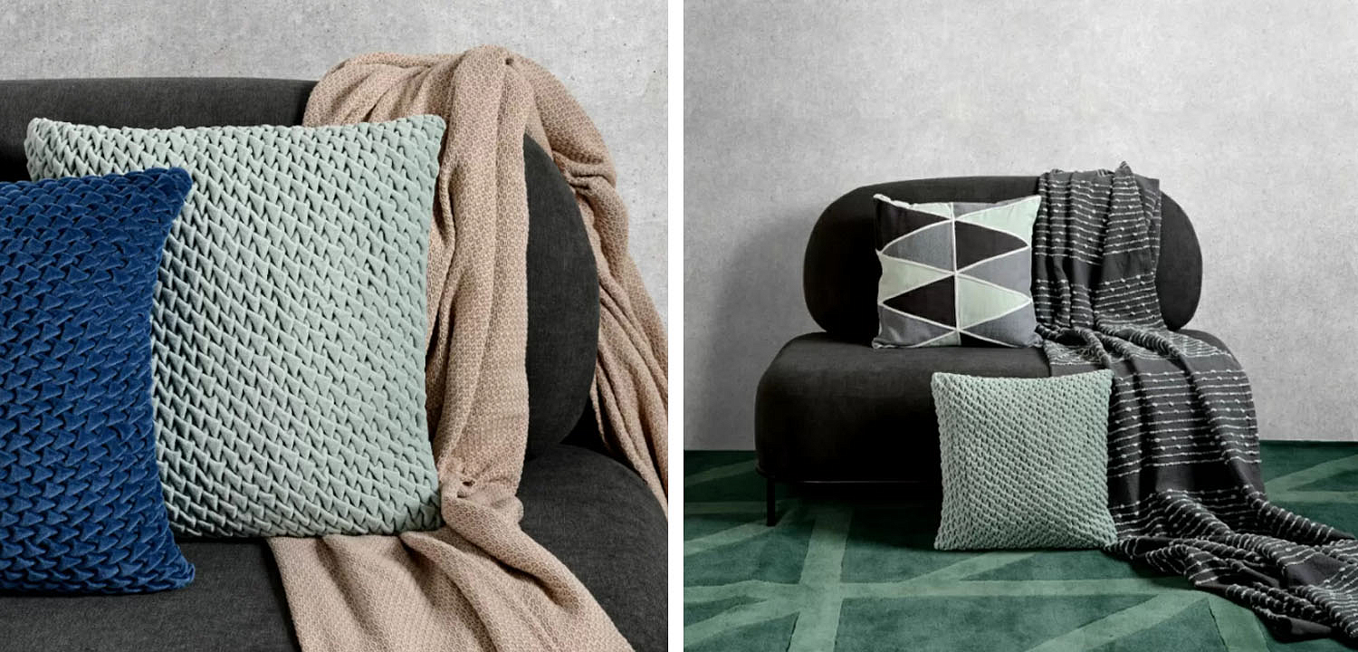 Подушка Purnama Quilting mint Подушка Purnama Quilting mint - Loft-Concept в Барнауле