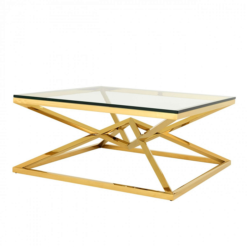 Журнальный стол Eichholtz Coffee Table Connor Gold Глянцевое золото Прозрачное Стекло Журнальный стол Eichholtz Coffee Table Connor Gold Глянцевое золото Прозрачное Стекло в Барнауле | Loft Concept