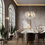 Люстра с декором в виде крупных рельефных лепестков 80 см Ethereal Bloom варинант исполнения - 3 | Loft Concept в Барнауле