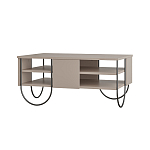 Стол журнальный прямоугольной формы с 2-мя полками бежево-серого цвета NORFOLK LIGHT MOCHA варинант исполнения - 1 | Loft Concept в Барнауле