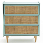 Комод с 3-мя ящиками из ротанга Blais Turquoise Wicker Furniture варинант исполнения - 3 | Loft Concept в Барнауле