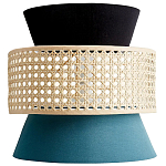 Бра с плетеным декором из ротанга Bonnie Wicker Blue Wall Lamp варинант исполнения - 1 | Loft Concept в Барнауле