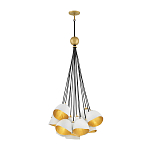 Люстра с 15-ю белыми  плафонами с золотой внутренней поверхностью Hinkley варинант исполнения - 2 | Loft Concept в Барнауле