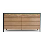 Комод 8 ящиков с подсветкой на рельефном фасаде Warm Industrial варинант исполнения - 4 | Loft Concept в Барнауле