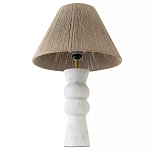 Настольная лампа с плетеным абажуром и белым мраморным основанием Simplicity and Nobility варинант исполнения - 2 | Loft Concept в Барнауле