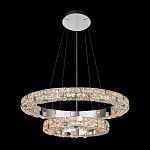 Люстра из 2-х колец с мозаичным хрустальным оформлением Sparks of Crystal варинант исполнения - 3 | Loft Concept в Барнауле