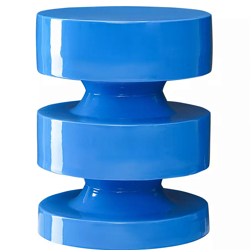 Столик приставной фигурный синий Curly Blue Table Синий Столик приставной фигурный синий Curly Blue Table Синий в Барнауле | Loft Concept