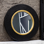 Зеркало в черной фактурной раме с золотым кантом Summon the Light варинант исполнения - 6 | Loft Concept в Барнауле