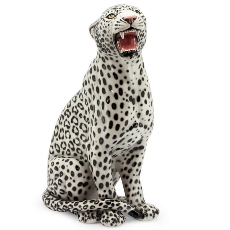 Статуэтка Leopard Left Белый Черный Статуэтка Leopard Left Белый Черный в Барнауле | Loft Concept