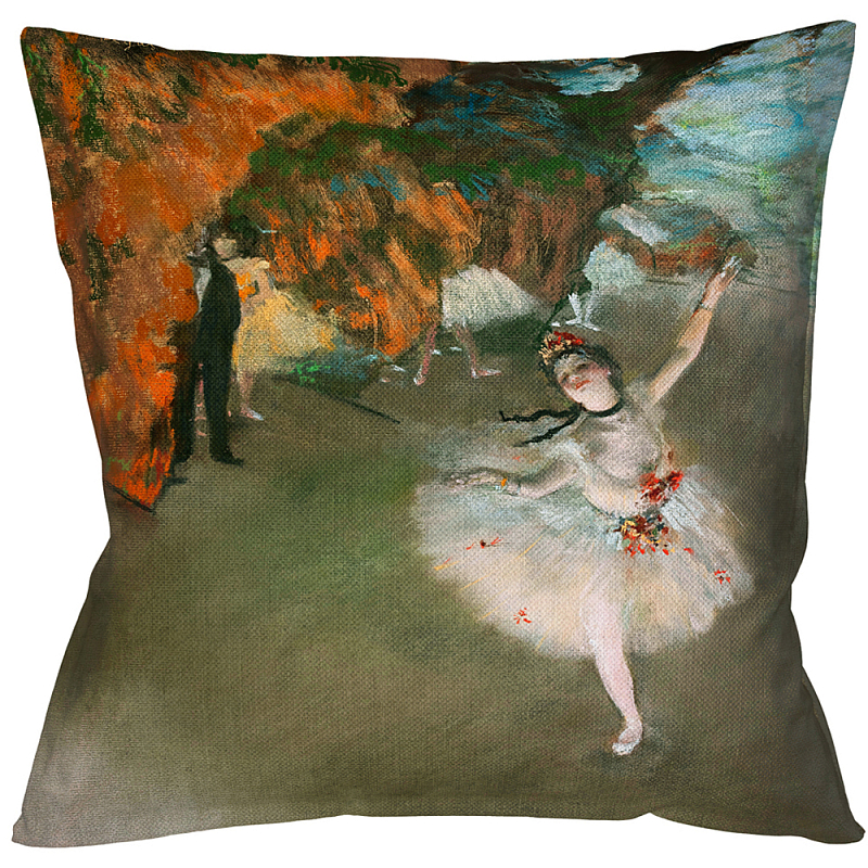Подушка декоративная с цветным принтом Star of Impressionism Мульти Бежевый Подушка декоративная с цветным принтом Star of Impressionism Мульти Бежевый в Барнауле | Loft Concept